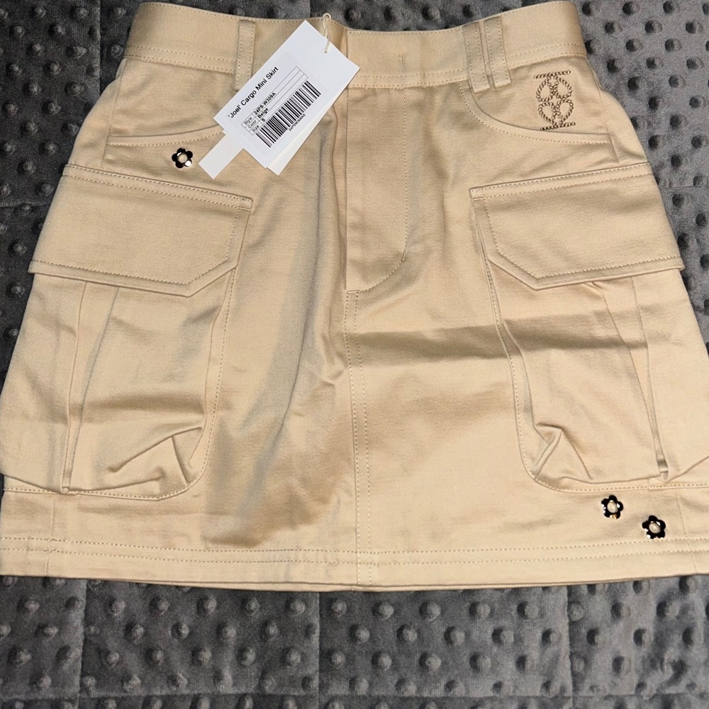 Kijun Beige cargo miniskirt